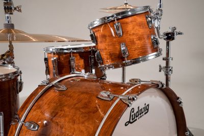 Classic Maple LCG Kit featuring Exotic Quilted Makore veneer over Poly-Glass lacquer finish