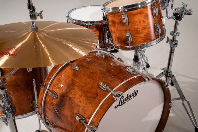 Classic Maple LCG Kit featuring Exotic Quilted Makore veneer over Poly-Glass lacquer finish