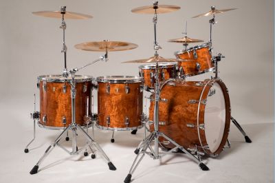 Classic Maple LCG Kit featuring Exotic Quilted Makore veneer over Poly-Glass lacquer finish