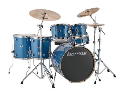 Blue Sparkle 6-piece Outfit22" Bass Drum