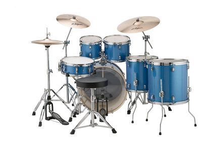 Blue Sparkle 6-piece Outfit22" Bass Drum