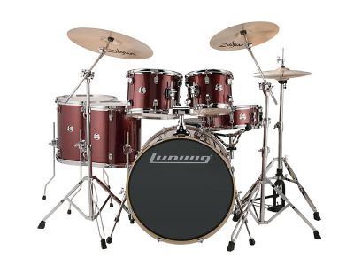 Wine Red Sparkle 6-piece Outfit22" Bass Drum