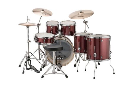 Wine Red Sparkle 6-piece Outfit22" Bass Drum